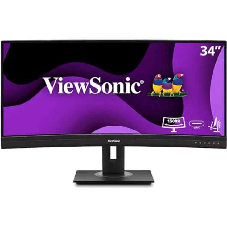 ViewSonic VG3456C, 34 Zoll Office-Monitor mit UWQHD und integrierter Dockingstation