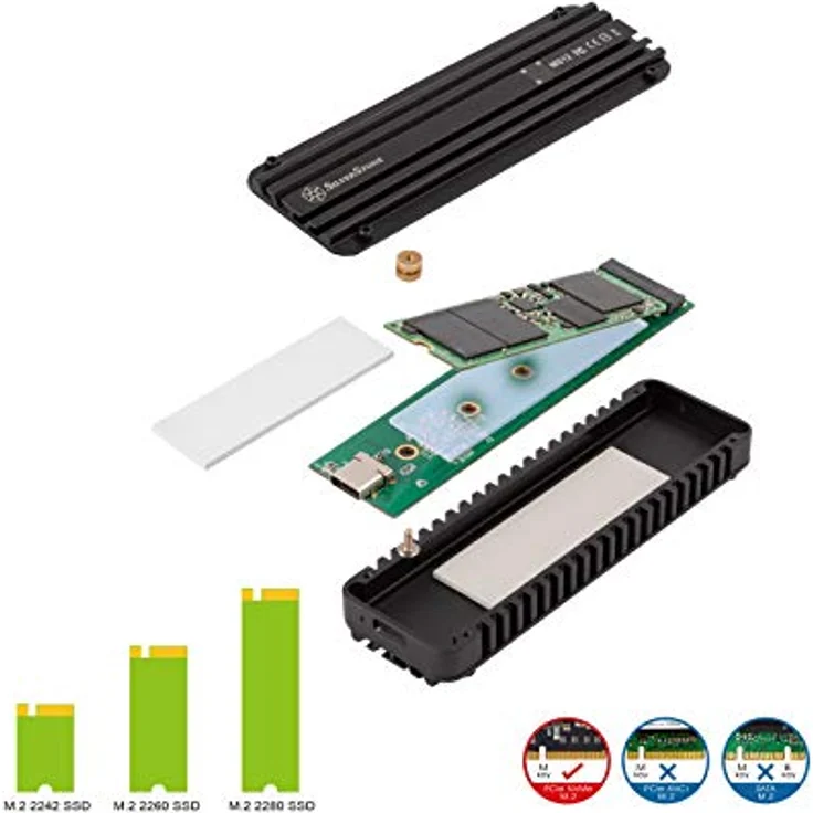 SilverStone Technology MS12, Aktuelle USB-3.2-Gen-2x2-Schnittstelle mit SuperSpeed+-Übertragungsrate bis 20Gbps, SST-MS12, schwarz – Bild 4