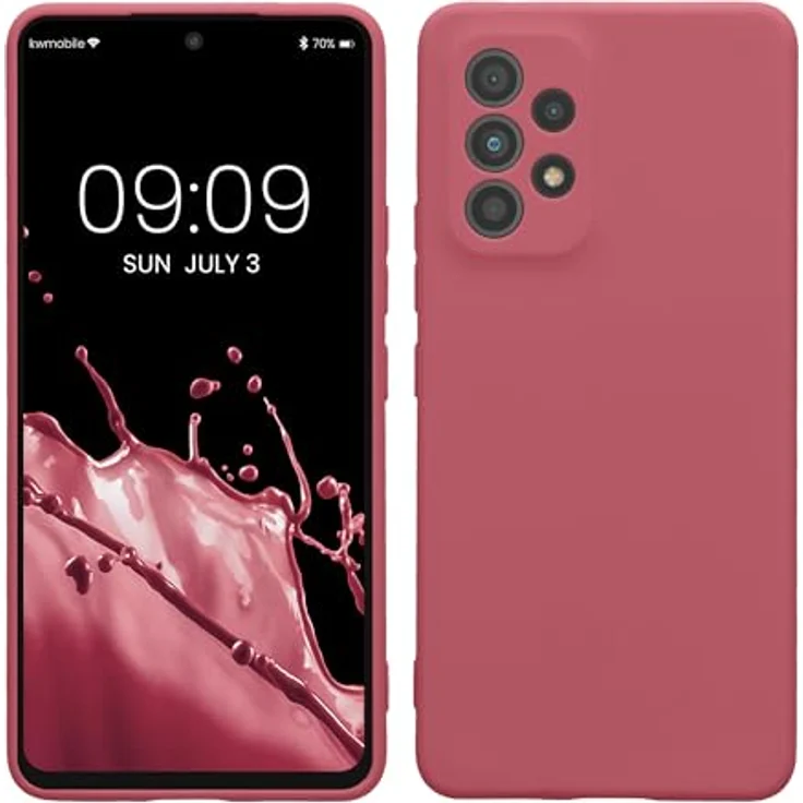 kwmobile Handyhülle für Samsung Galaxy A53 5G - weiches TPU Silikon Case in Dark Rose, rutschfest und reißfest – Bild 1