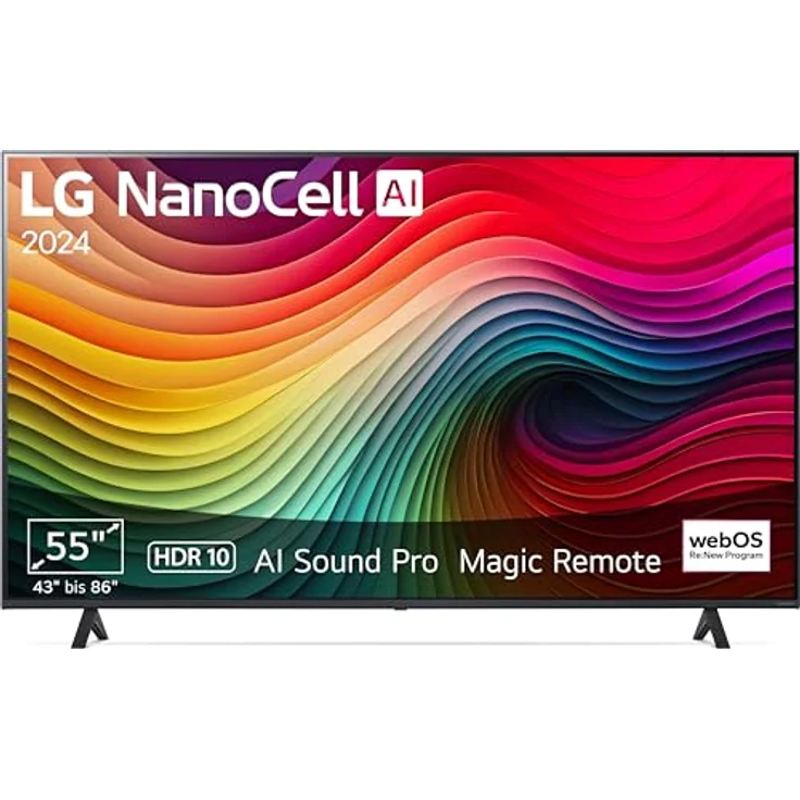 LG 55NANO81T6A TV 55" NanoCell Fernseher mit α5 Gen7 4K AI-Prozessor, webOS 24 und HDR10 [Modelljahr 2024] – Bild 1