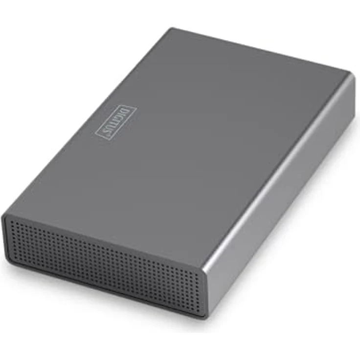 DIGITUS Festplattengehäuse, USB 3.2 Gen1 für 3,5 und 2,5 Zoll SATA-HDD/SSD, Aluminium, bis 16 TB, grau – Bild 4