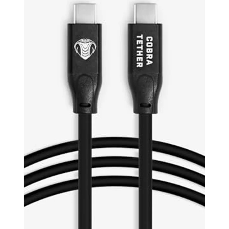 Cobra Tether USB-C auf USB-C Kabel 5m - Schwarz - Gerade – Bild 2