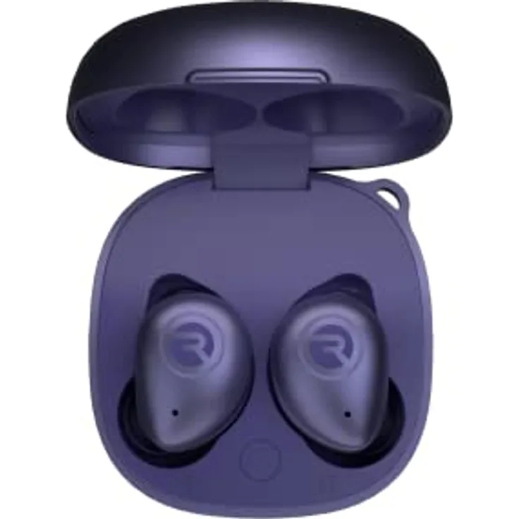 Raycon Fitness True Wireless Bluetooth-Ohrhörer mit eingebautem Mikrofon 54 Stunden Akku IPX 7 wasserdicht und Ladebox mit Talk, Text und Play Bluetooth 5.2 Portable Sport (Lila)