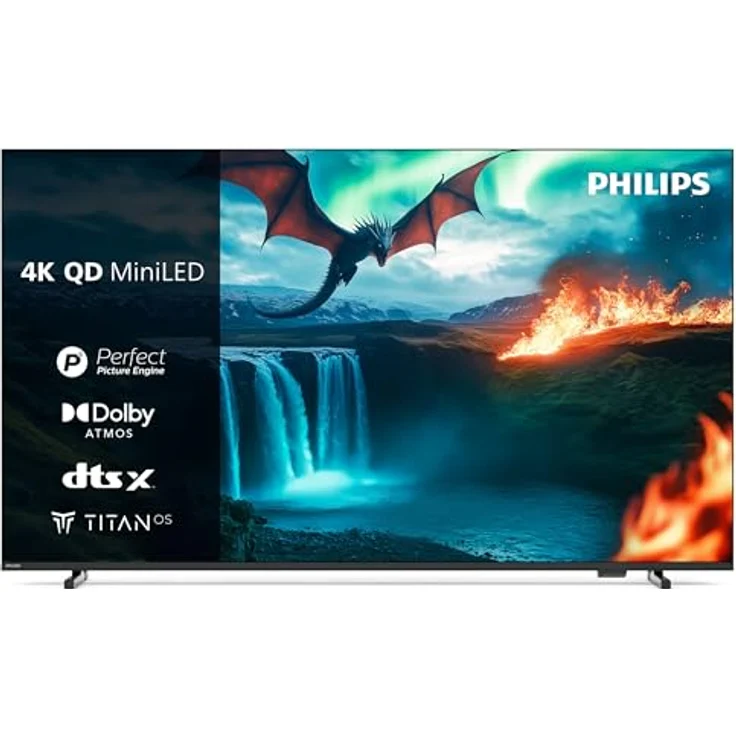 Philips 75MLED810, 75 Zoll Mini LED 4K Smart TV mit P5 Perfect Picture Engine, Titan OS, Dolby Vision und Dolby Atmos Sound – Bild 1