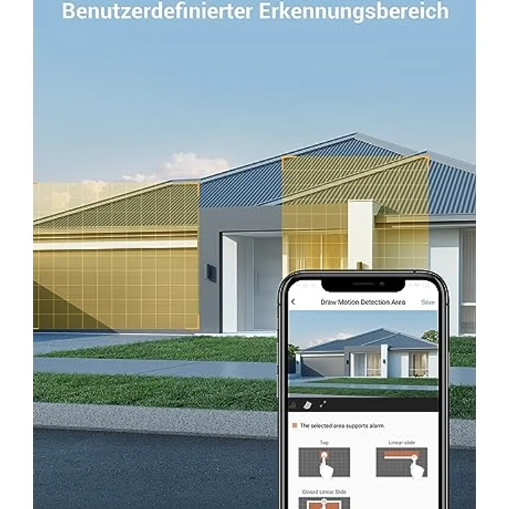 EZVIZ Akku Kamera, 100% kabellos, 2MP Außenkamera mit PIR Sensor und Farbnachtsicht, aktive Verteidigung mit Siren und Spotlight, Zwei-Wege-Audio, 5400mAh Batterie. KI Personenerkennung verfügbar, CB3 – Bild 5