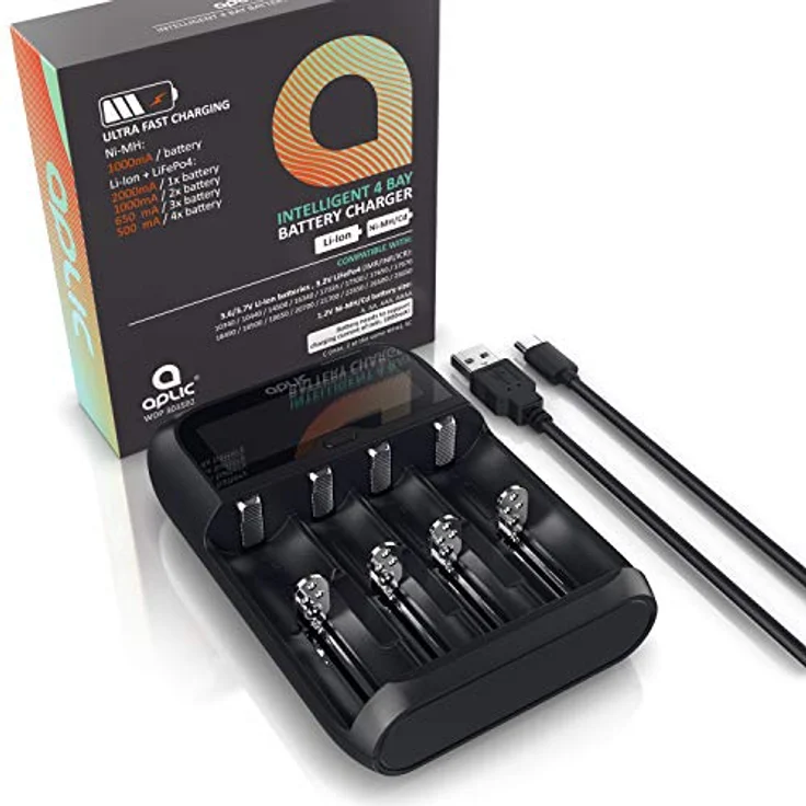 CSL - Universal Batterie Ladegerät - Akku Batterieladegerät Intelligent Battery Charger - für Li-ion, NI-MH, NI-Cd, LiFePo4 Akkus 18650 AA AAA Batterien und Akkus - LCD Display mit Echtzeitanzeige – Bild 7