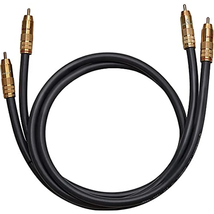 OEHLBACH NF 214 Master 100 - Erstklassiges Stereo Audio-Cinchkabel Set - Mehrfach Schirmung, versilbertes Kupfer - 2 x 1 m - bordeaux - Preisvergleich – Bild 2