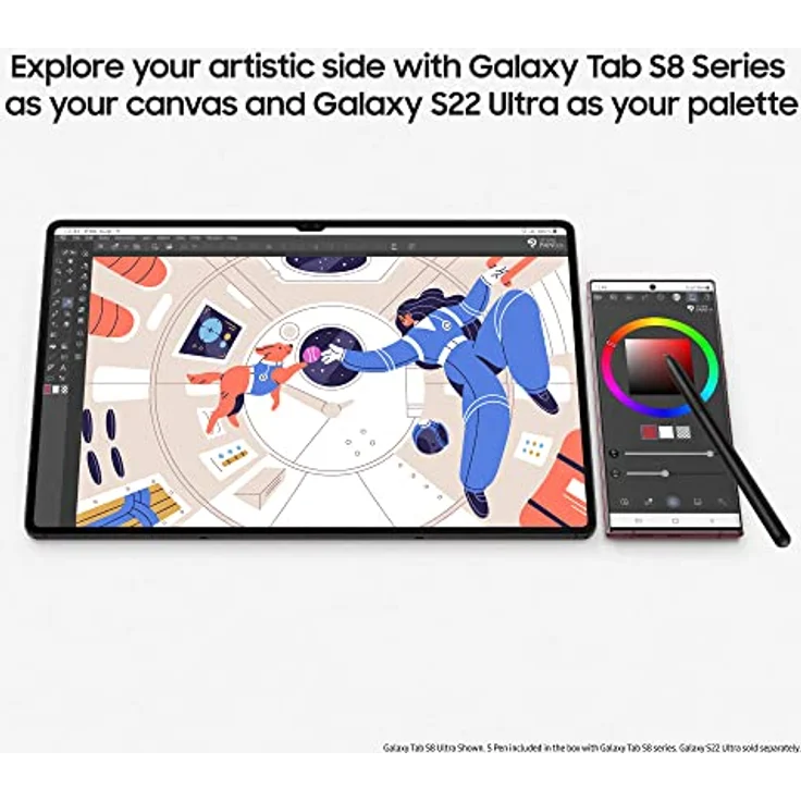 Samsung Galaxy Tab S8+ 12" Wi-Fi+5G 128GB/8GB Pink Gold, Tablet mit 12,4-Zoll-sAMOLED-Bildschirm, S Pen und Clip Studio Paint5 – Bild 3