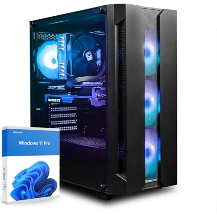 DCL24.DE Gamer PC Intel i7-14700, RTX5060Ti, 32GB RAM, 1TB SSD, schwarzes RGB LED Gehäuse – Bild 1
