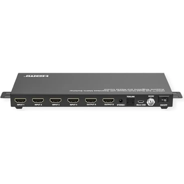 VALUE HDMI Matrix Switch,4x2 Quad Multi-Viewer, Nahtlose Umschaltung, 3840 x 2160@30Hz, Schwarz – Bild 5
