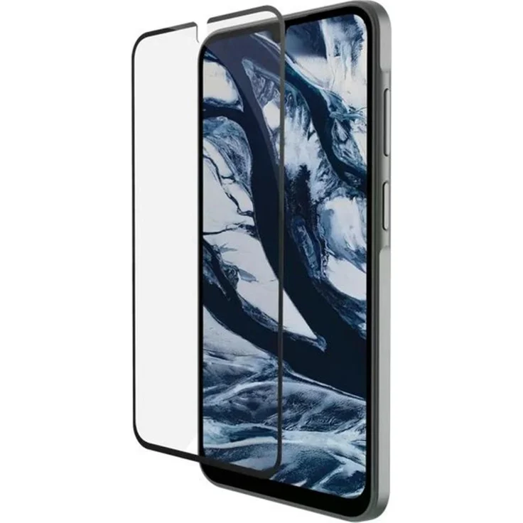 dbramante1928 ECO-SHIELD für Samsung Galaxy A15, antimikrobielle Schutzfolie aus recyceltem Material, 9H Härte, Schwarz