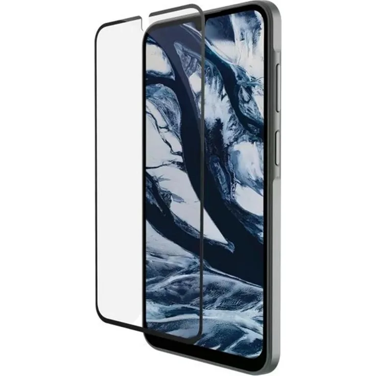 dbramante1928 ECO-SHIELD für Samsung Galaxy A15, antimikrobielle Schutzfolie aus recyceltem Material, 9H Härte, Schwarz