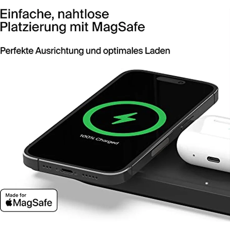 Belkin Boost Charge Pro drahtloses 3-in-1 Ladepad für MagSafe iPhone 12-13 schwarz (#576360) – Bild 3