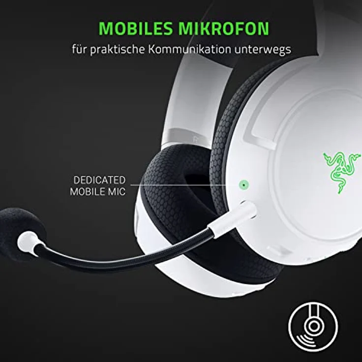 Razer Kaira Pro - Kabelloses Headset für Xbox Series X und Mobiles Xbox-Gaming (Wireless Headset, Bluetooth, 50-mm-Treiber, Superkardioid-Mikrofon, Xbox Wireless Und Bluetooth 5.0) Weiß – Bild 4