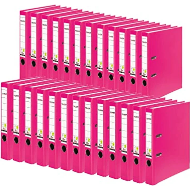 Falken PP-Color-Ordner A4 Rücken 50mm mit Einsteckschild Pink - Extrem strapazierfähig und FSC zertifiziert – Bild 2