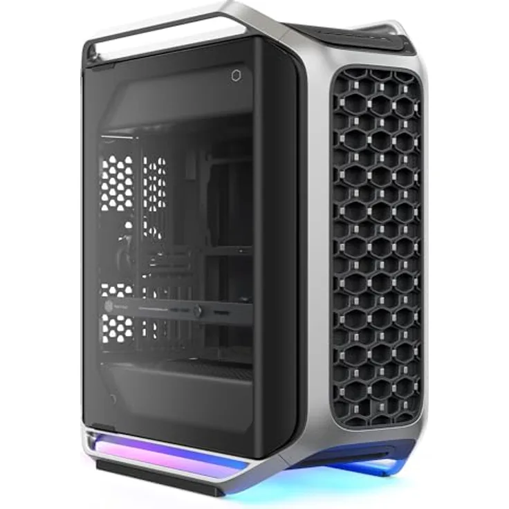 Cooler Master Cosmos ALPHA, Full Tower PC Gehäuse, Schwarz/Silber, ATX-EATX-Micro ATX-Mini-ITX, gehärtetes Glas, Gaming