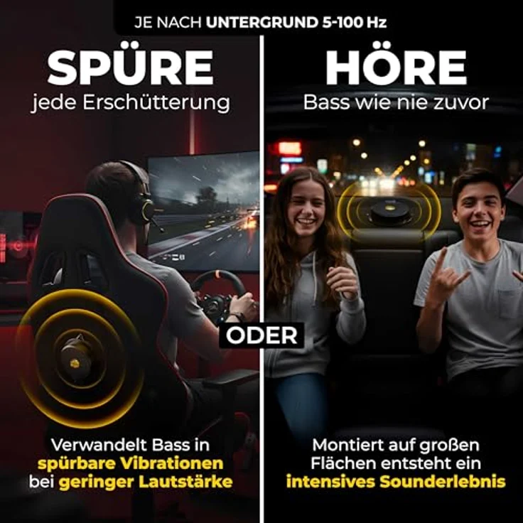 SinusLive Sinus Live bassPump 8 Ohm, Körperschallerzeuger Subwoofer für spürbaren Bass im Auto und Heimkino – Bild 3
