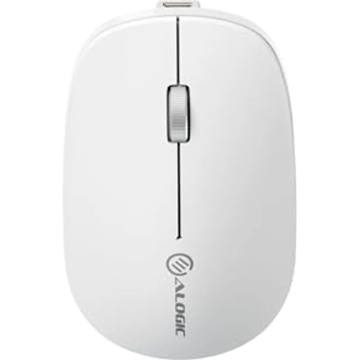 Alogic Echelon Compact USB-C B Tastatur + Maus Set für Mac, kabellos, weiß, ergonomisches Design, Bluetooth 3.0/5.0, wiederaufladbar – Bild 4