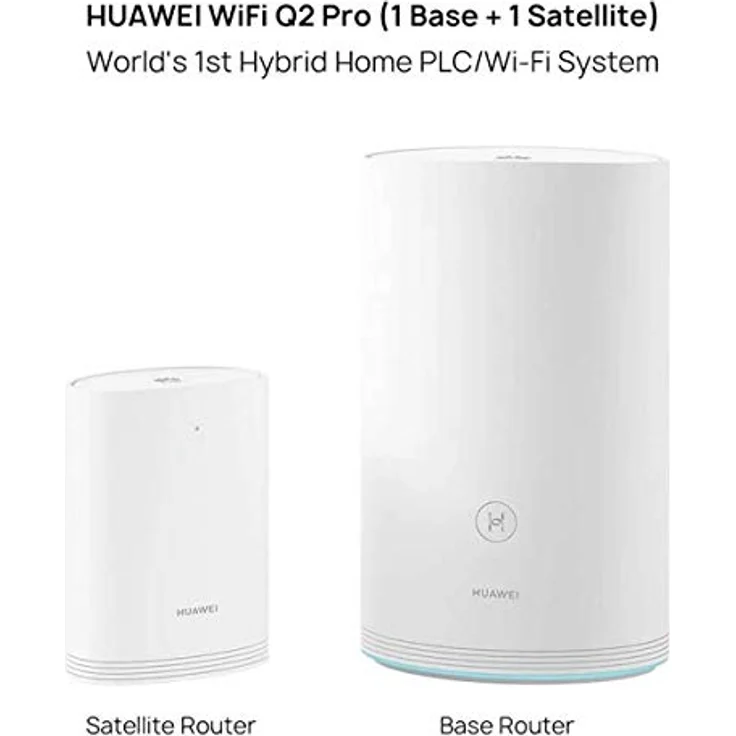 HUAWEI Wi-Fi Q2 Pro (1 Basis + 1 Satellit), Powerline WLAN Mesh Set (1200Mbits+1000Mbits, inkl. Plug&Play, Kindersicherung, Reichweite bis zu 300m², 4xGigabit) weiß – Bild 3