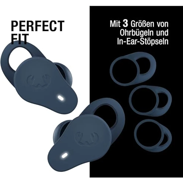 Fresh 'n Rebel Twins Rush, Bluetooth Kopfhörer Sport In-Ear mit Hybrid aktiver Noise Cancelling, IP57 Staub- und Wasserdicht, Ambient-Sound-Modus, eingebautes Mikrofon, Tastensteuerung (Steel Blue) – Bild 5