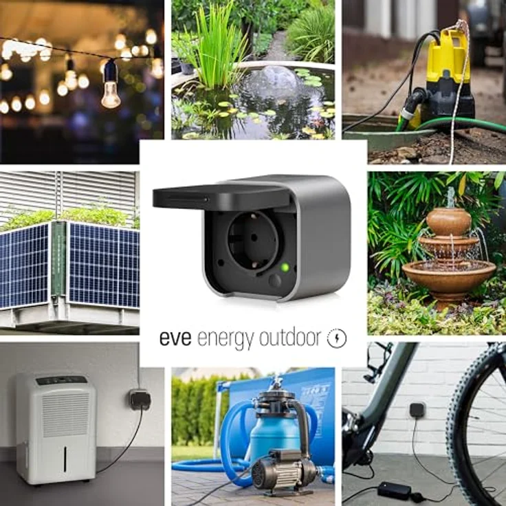 Eve Energy Outdoor, Smart Plug für Außenbereich, Steuerung per App und Sprache, Matter und Thread Unterstützung, datenschutzfreundlich – Bild 2