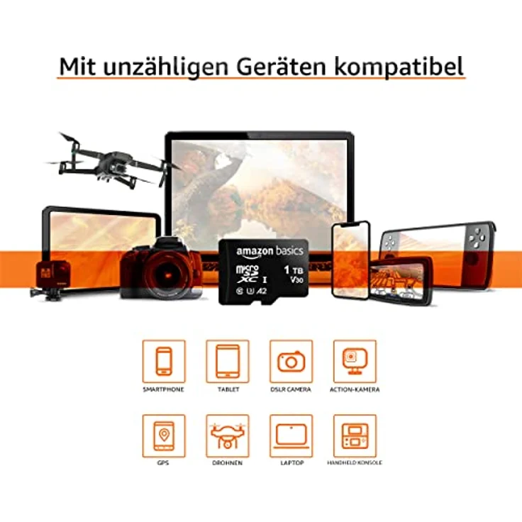 Amazon Basics - MicroSDXC, 1 TB, mit SD Adapter, A2, U3, Lesegeschwindigkeit bis zu 100 MB/s – Bild 5