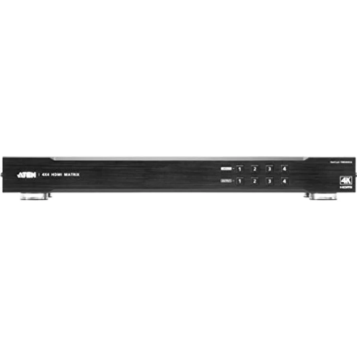 ATEN VM0404HA 4 x 4 4K HDMI Audio/Video Matrix Switch Schwarz, HDMI HighSpeed- und HDCP 1.1-kompatibel, Dolby True HD und DTS HD Master Audio – Bild 2