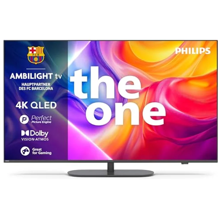 Philips Ambilight 'The One' 43PUS9000, 43 Zoll 4K QLED Smart TV mit P5 Perfect Picture Engine, Titan OS, Dolby Vision und Dolby Atmos Sound – Bild 1