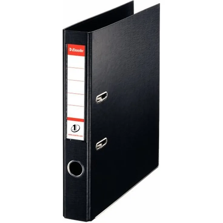 ESSELTE Aktenordner, für Format A4, PP, Rückenbreite 50 mm, verbesserte Ergonomie und Zuhaltekraft, schwarz