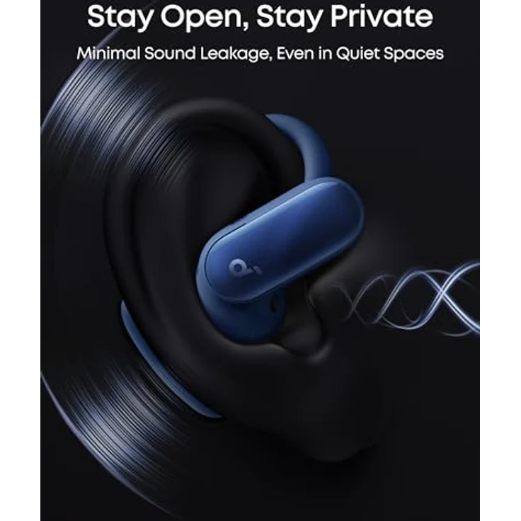 soundcore AeroFit 2 Pro, Kopfhörer in Blau mit hoher Klangqualität und komfortablem Sitz – Bild 6