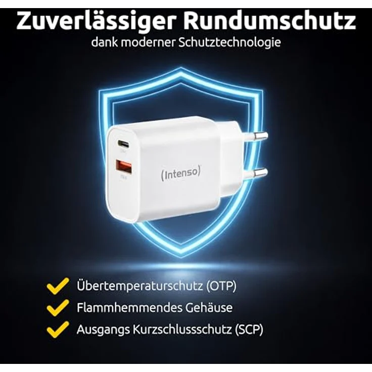 Intenso Intenso Power Adapter 30W, USB-A und USB-C Induktions-Ladegerät für schnelles und effizientes Laden – Bild 5