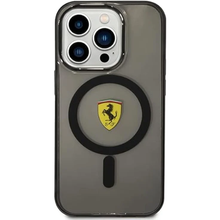 Ferrari FEHMP14LURKK, Hartschalenhülle für iPhone 14 Pro 6,1", durchscheinend schwarz, TPU/PC Material – Bild 3