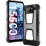 8849 Tank 2 Outdoor Handy Ohne Vertrag(2023) in Schwarz, 15500mAh Android 13 Dual 4G Robustes Smartphone mit Projektor und 64MP Nachtsicht Kamera