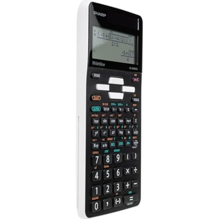 SHARP EL-W550TG Wissenschaftlicher Schulrechner, Solar-/Batteriebetrieb, WriteView, 258 Funktionen, Schwarz – Bild 3