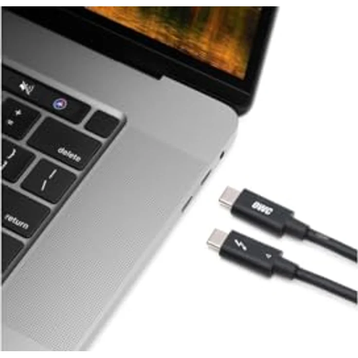 OWC USB-C Kabel, 2 Meter Thunderbolt 3, 20Gb/s, Schwarz, 8K Unterstützung – Bild 4