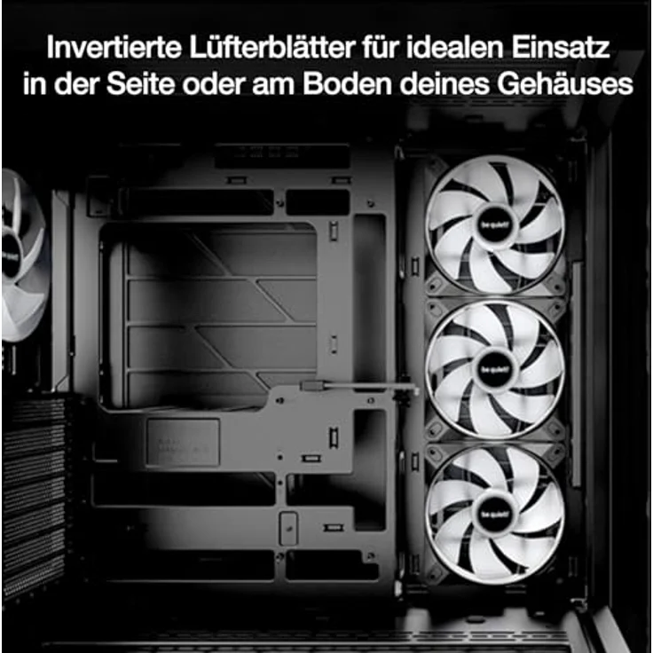 be quiet! Light Wings LX 120mm PWM Reverse Black Lüfter, 7 optimierte Lüfterblätter, außergewöhnlicher Luftdruck, ARGB-Beleuchtung – Bild 3