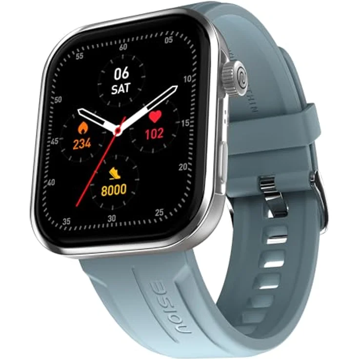 Noise Smartwatch Pro 5 Max, 1,96-Zoll-AMOLED, Gesundheitsüberwachung mit Herzfrequenzsensor und SpO2, IP68 wasserdicht, blau – Bild 1