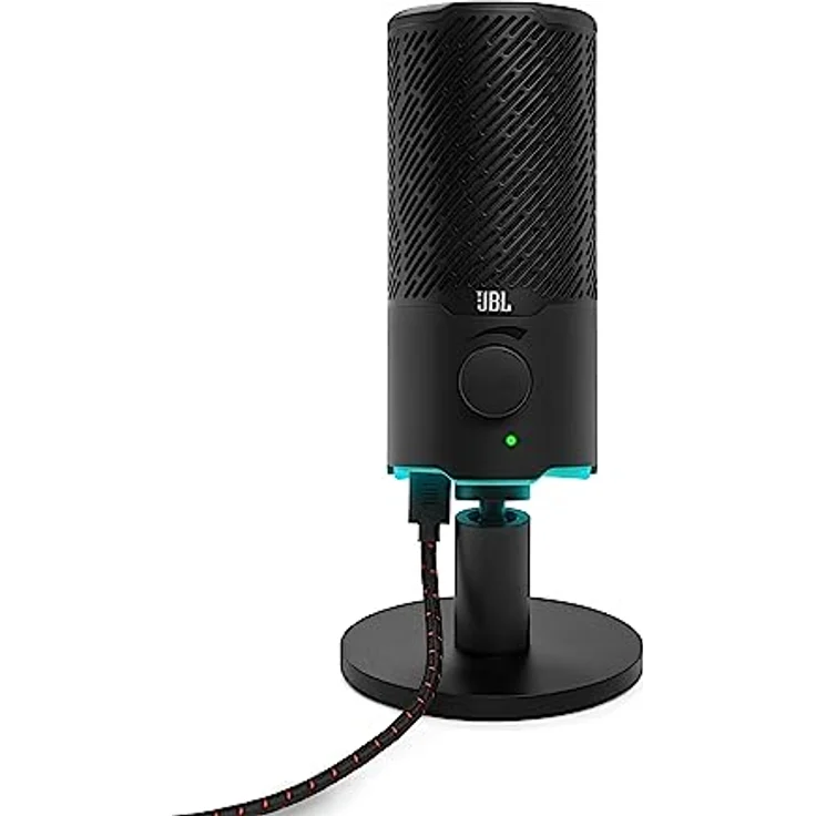 JBL Quantum Stream Mikrophon – USB-Mikrofon mit zweifachem Kondensator für Streaming, Aufnahmen und Spiele – Schwarz – Bild 1
