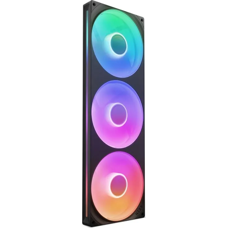 NZXT F420 RGB Core, 140 mm PC Lüfter mit Uni-Body-Konstruktion und RGB-Beleuchtung, Schwarz