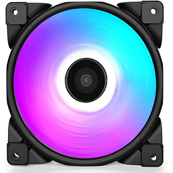 Pccooler Halo FRGB 3 in 1, 120 mm Gehäuselüfter mit adressierbaren RGB-LEDs, Schwarz, 3 Lüfter set – Bild 5