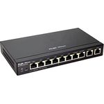 RUIJIE Reyee 10-Port High Performance Cloud Managed PoE Router mit verbesserter Abdeckung und erweiterter Sicherheit, schwarz