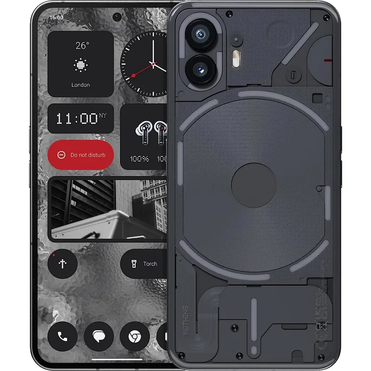 NOTHING Phone (2), 256 GB Smartphone (17,01 cm/6,7 Zoll, 256 GB Speicherplatz, 50 MP Kamera), grau