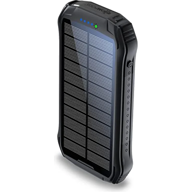 Boompods Neutron Solar Powerbank, 10.000 mAh, Schwarz – Bild 1