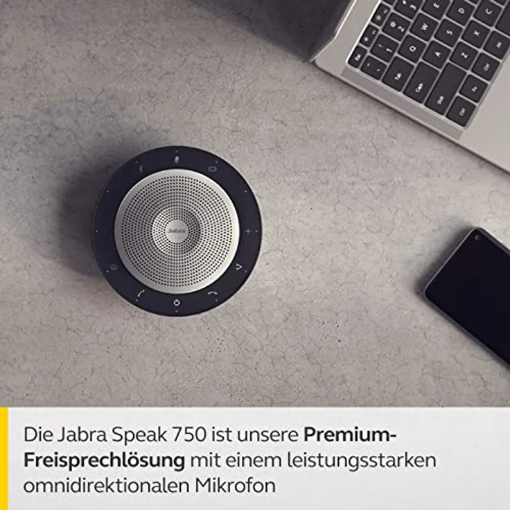 Jabra PanaCast Meet Anywhere Videokonferenz-Bundle - Videokamera, Panorama-Ansicht in 4K-Auflösung, Jabra Speak 750 - UC zertifiziert, Teams, Zoom und Google Meet kompatibel - Reiseetui & 1m USB-Kabel – Bild 4
