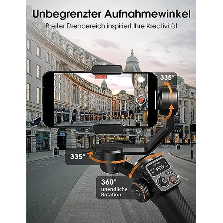 HOHEM iSteady M6, Smartphone Gimbal mit 3-Achsen-LED-Bildschirm, blau – Bild 5