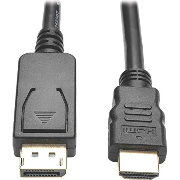 Tripp Lite DisplayPort zu HDMI Active Adapterkabel, DP mit Riegeln auf HDMI (M-M), UHD 4K x 2K-1080p, 1,8 m (P582-006-V2-ACT), Schwarz – Bild 2