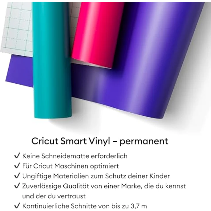 Cricut Smart Vinyl, permanentes Bastelpapier, mattiert, weiß, 33 cm x 3.7 m, spülmaschinengeeignet, wetterbeständig – Bild 8