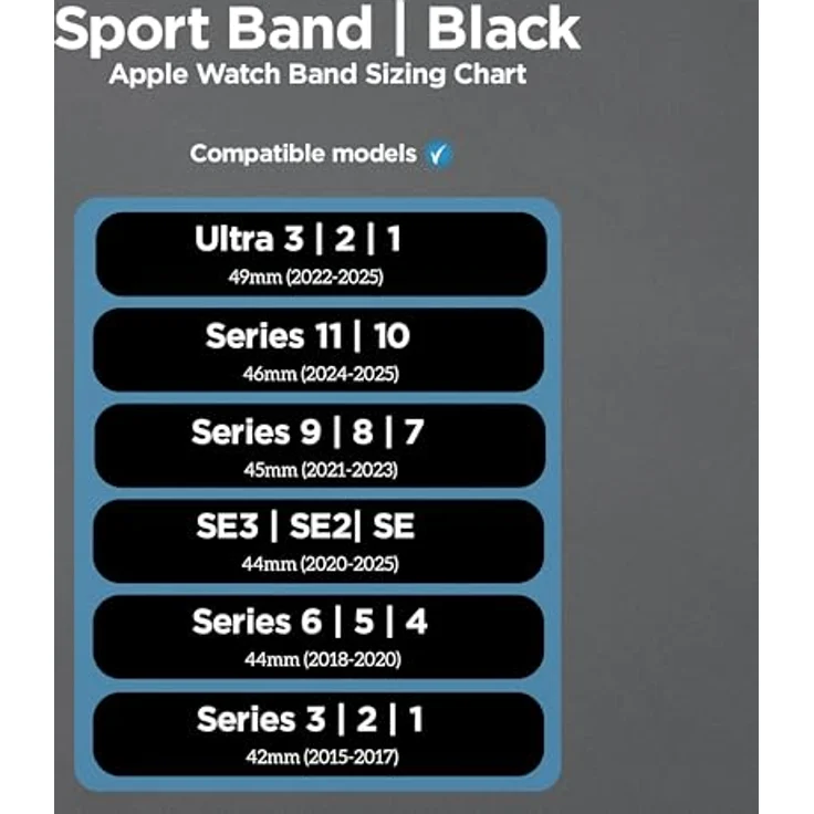 Nomad Sport Strap V2 42-44-45 mm Black – Bild 6