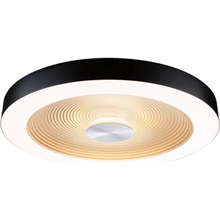 Paulmann Volea IP44 W/D dim LED 25W 400mm Schwarz Gold Deckenleuchte, stufenlos dimmbar, spritzwassergeschützt, elegantes Design – Bild 1