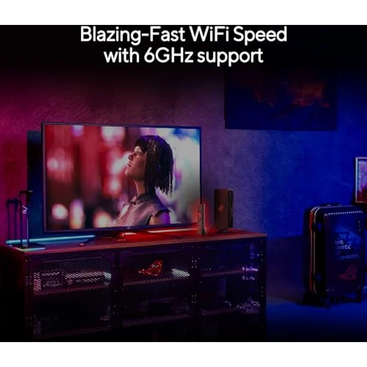 ASUS ROG USB-BE92 BE6500, Tri-Band WiFi 7 USB-Adapter mit 6GHz-Band, 4096-QAM, Multi-Link-Betrieb, kompatibel mit Typ A und C, WPA3-Netzwerksicherheit – Bild 3